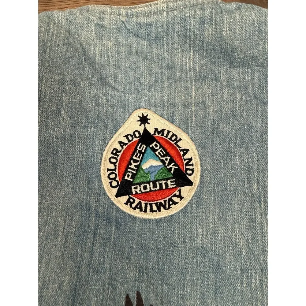 Vintage Levi's Orange Tab Medium Denim Jean Vest 70s 80’s Western Biker Patches